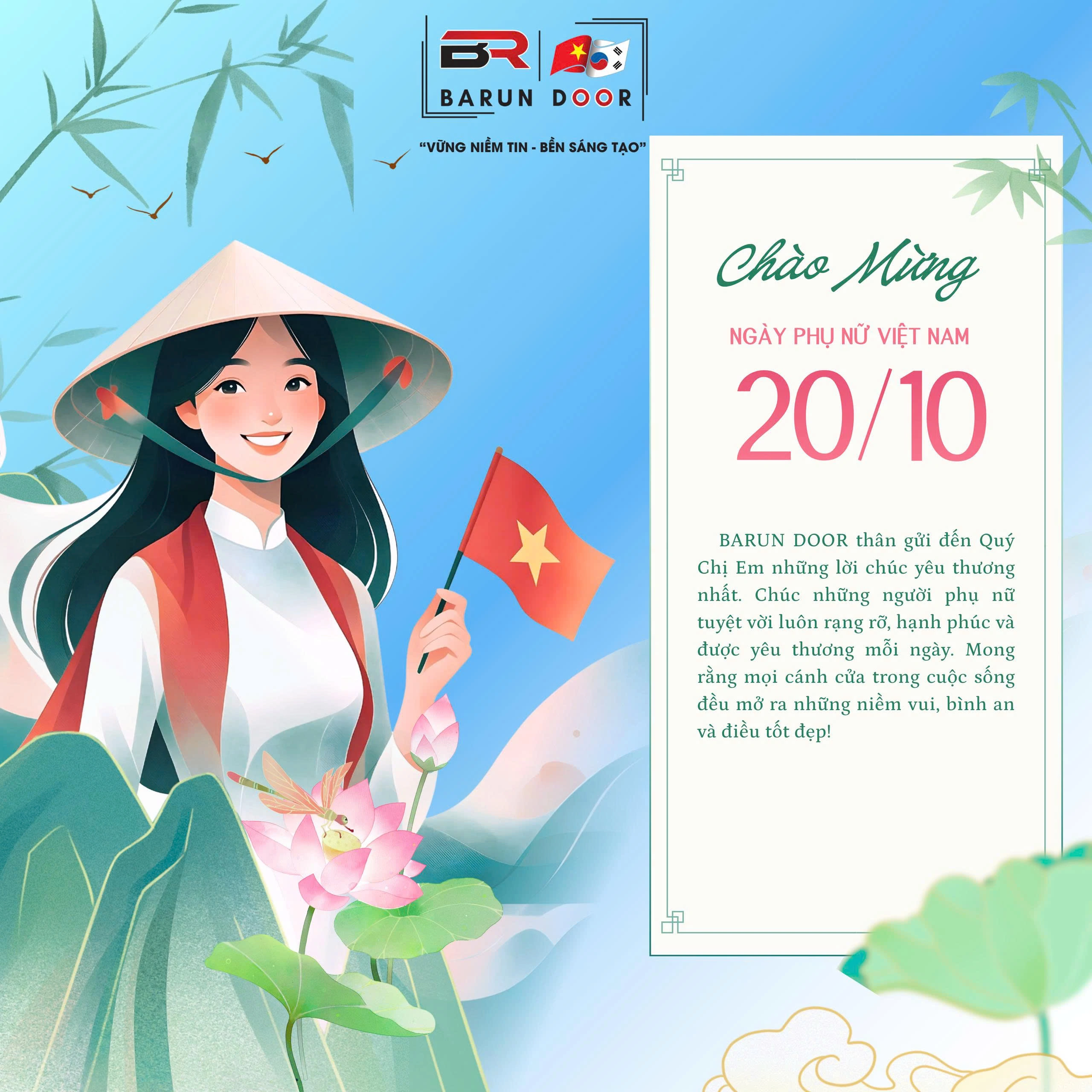 Barun Door chúc mừng ngày phụ nữ Việt Nam 20/10/2026