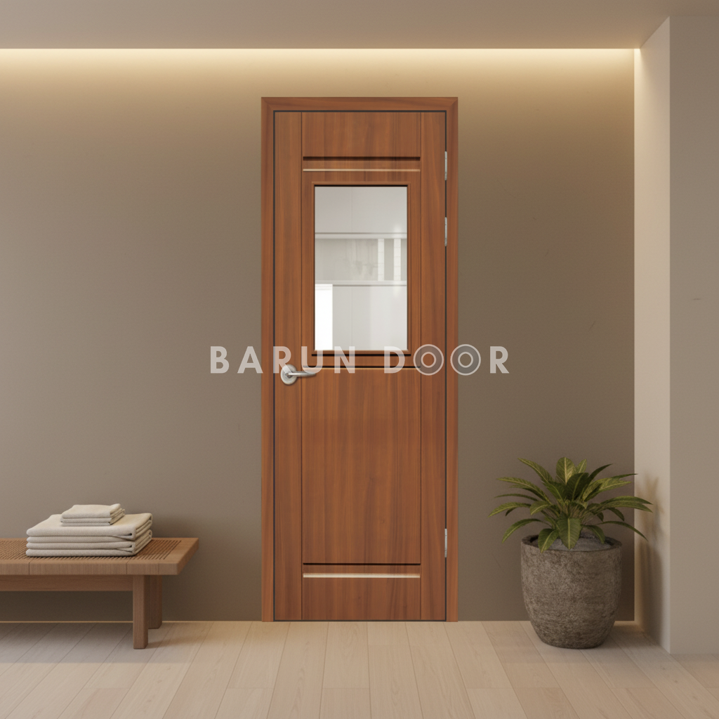 mẫu cửa &ocirc; k&iacute;nh nhựa giả gỗ abs