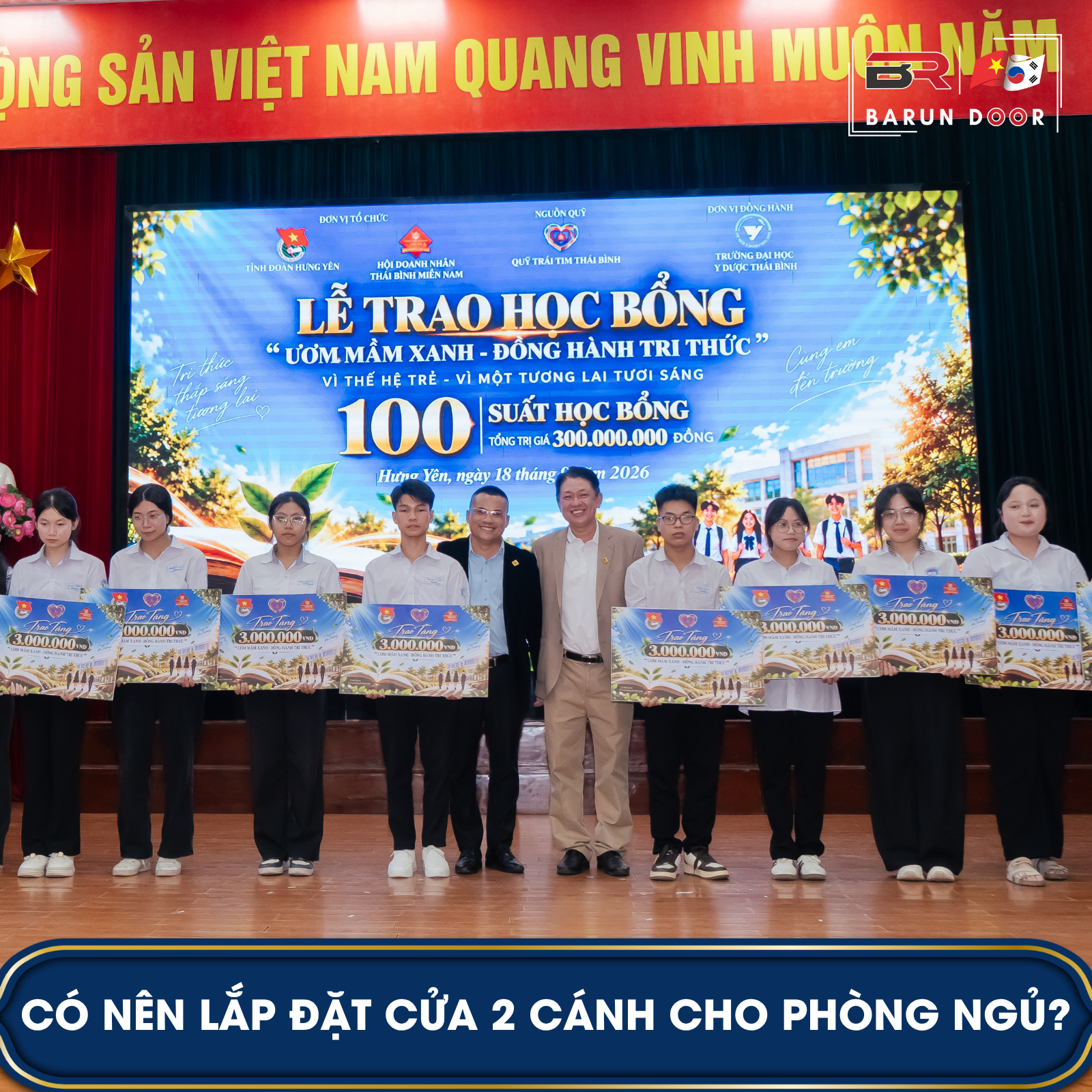 BARUN DOOR ĐỒNG HÀNH CÙNG HỘI DOANH NHÂN THÁI BÌNH MIỀN NAM – ƯƠM MẦM XANH, ĐỒNG HÀNH TRI THỨC