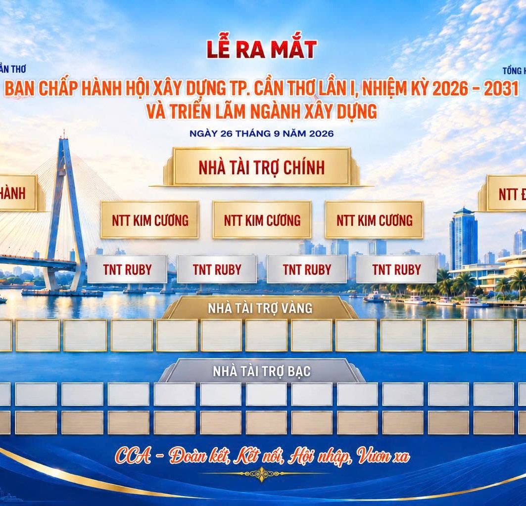 BARUN DOOR THAM DỰ LỄ RA MẮT HỘI XÂY DỰNG TP. CẦN THƠ NHIỆM KỲ 2026 – 2031