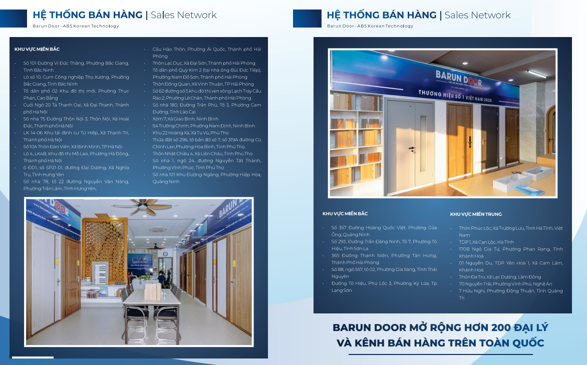 Đại l&yacute; cửa abs h&agrave;n quốc barun door phủ rộng khắp cả nước