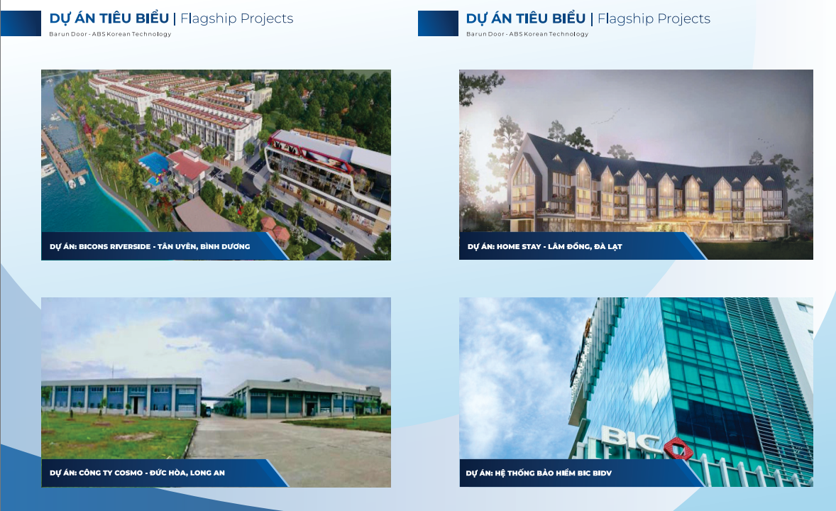 những dự &aacute;n ti&ecirc;u biểu sử dụng cửa abs h&agrave;n quốc cao cấp barun door