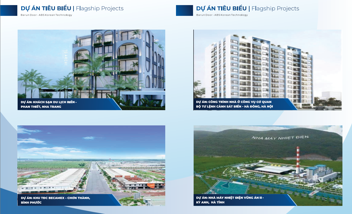 những dự &aacute;n ti&ecirc;u biểu sử dụng cửa gỗ nhựa abs h&agrave;n quốc cao cấp barun door