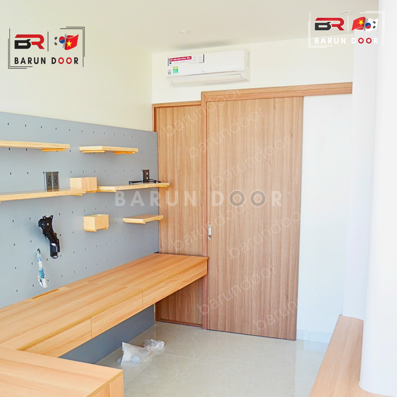 cửa l&ugrave;a 1 c&aacute;nh abs h&agrave;n quốc c&ocirc;ng tr&igrave;nh thực tế