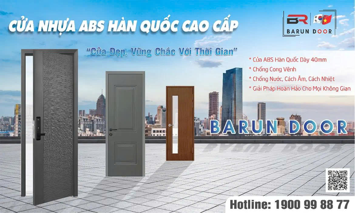 cửa nhựa giả gỗ abs hàn quốc barun