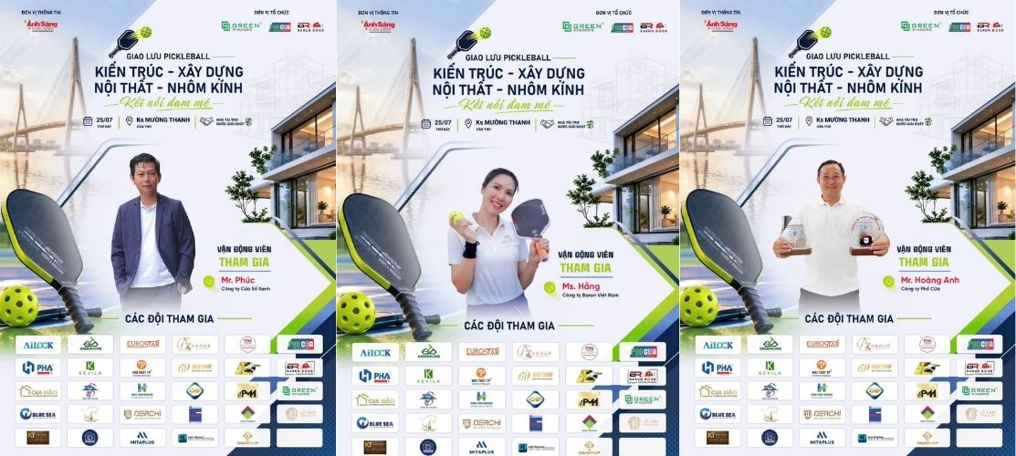 cửa nhựa abs barun door l&agrave; nh&agrave; t&agrave;i trợ của giải đấu Pickleball tại Cần Thơ