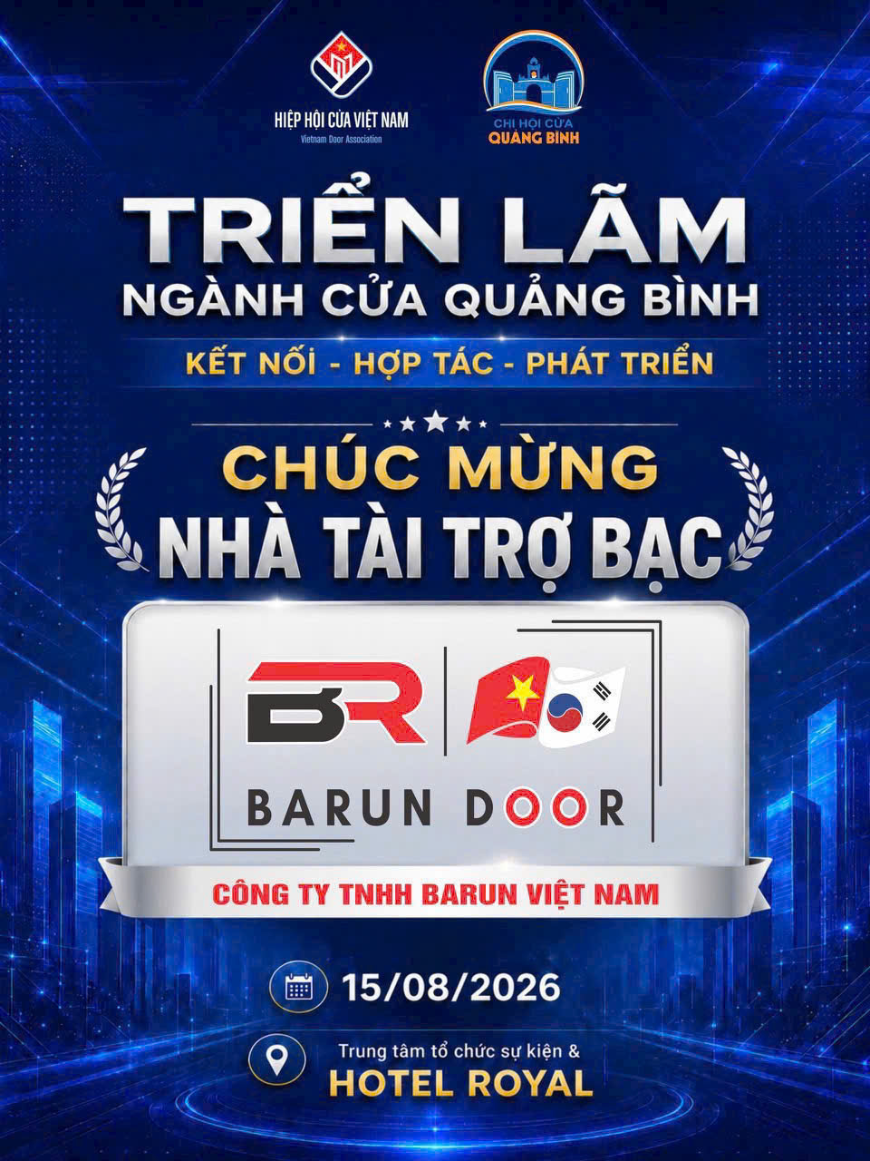 BARUN DOOR MANG CỬA NHỰA ABS HÀN QUỐC ĐẾN TRIỂN LÃM NGÀNH CỬA QUẢNG BÌNH 2026 – KÍNH MỜI QUÝ KHÁCH GHÉ THĂM GIAN HÀNG SỐ 26