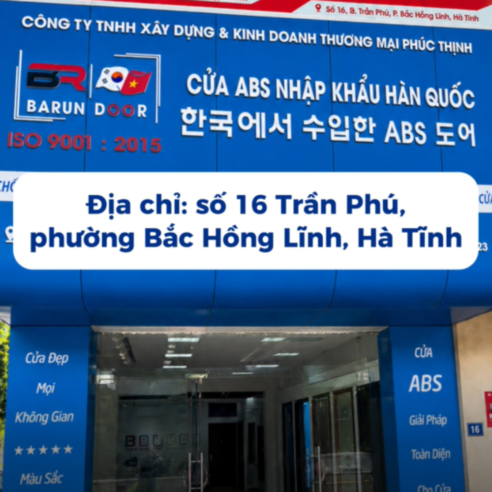 showroom cửa nhựa abs h&agrave;n quốc barun tại hồng lĩnh, h&agrave; tĩnh