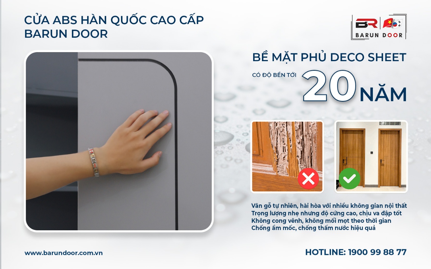 cửa abs hàn quốc barun door có chất lượng vượt trội