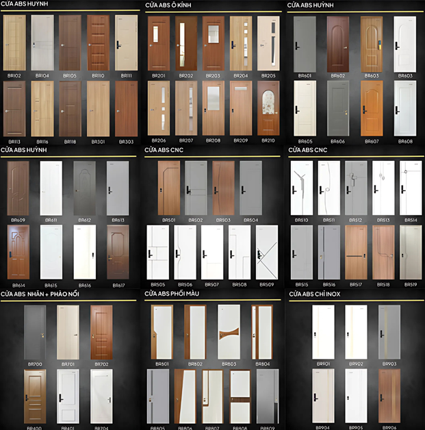 c&aacute;c mẫu cửa đa dạng của thương hiệu cửa ABS H&agrave;n Quốc cao cấp barund door