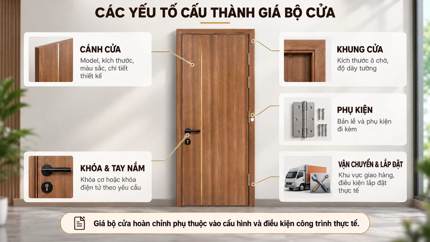 C&aacute;c yếu tố cấu th&agrave;nh gi&aacute; cửa chỉ nh&ocirc;m BR-901