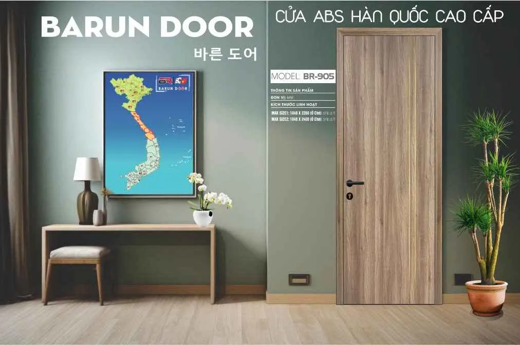 Mẫu cửa chỉ nh&ocirc;m BR-905 m&agrave;u s&aacute;ng với hai đường chỉ dọc