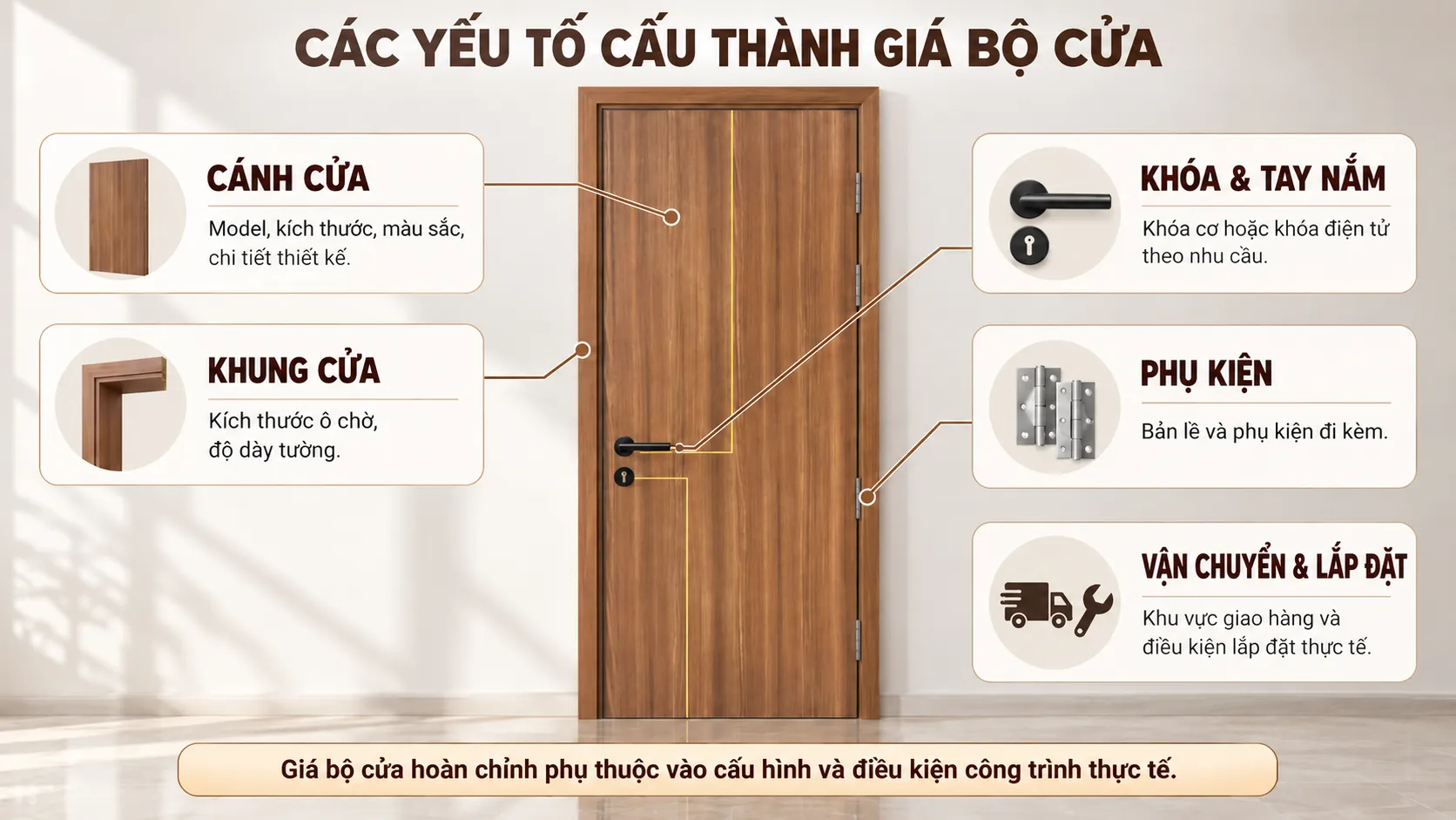 Cửa chỉ nh&ocirc;m BR-908 v&agrave; c&aacute;c yếu tố cấu th&agrave;nh gi&aacute; bộ cửa