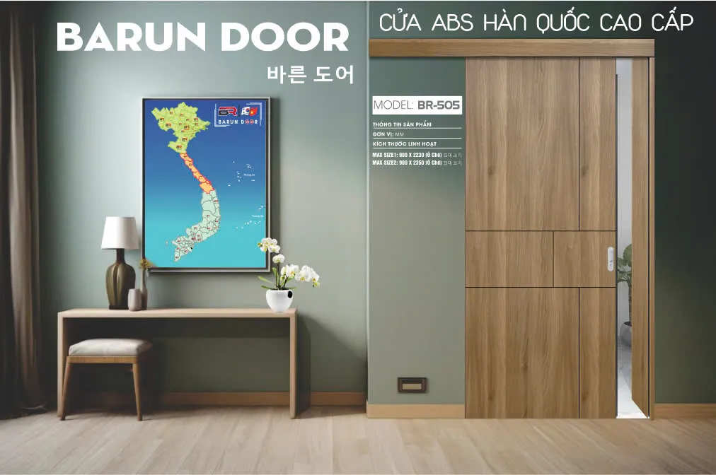 Cửa l&ugrave;a BR-505 Barun Door sử dụng vật liệu v&agrave; c&ocirc;ng nghệ H&agrave;n Quốc