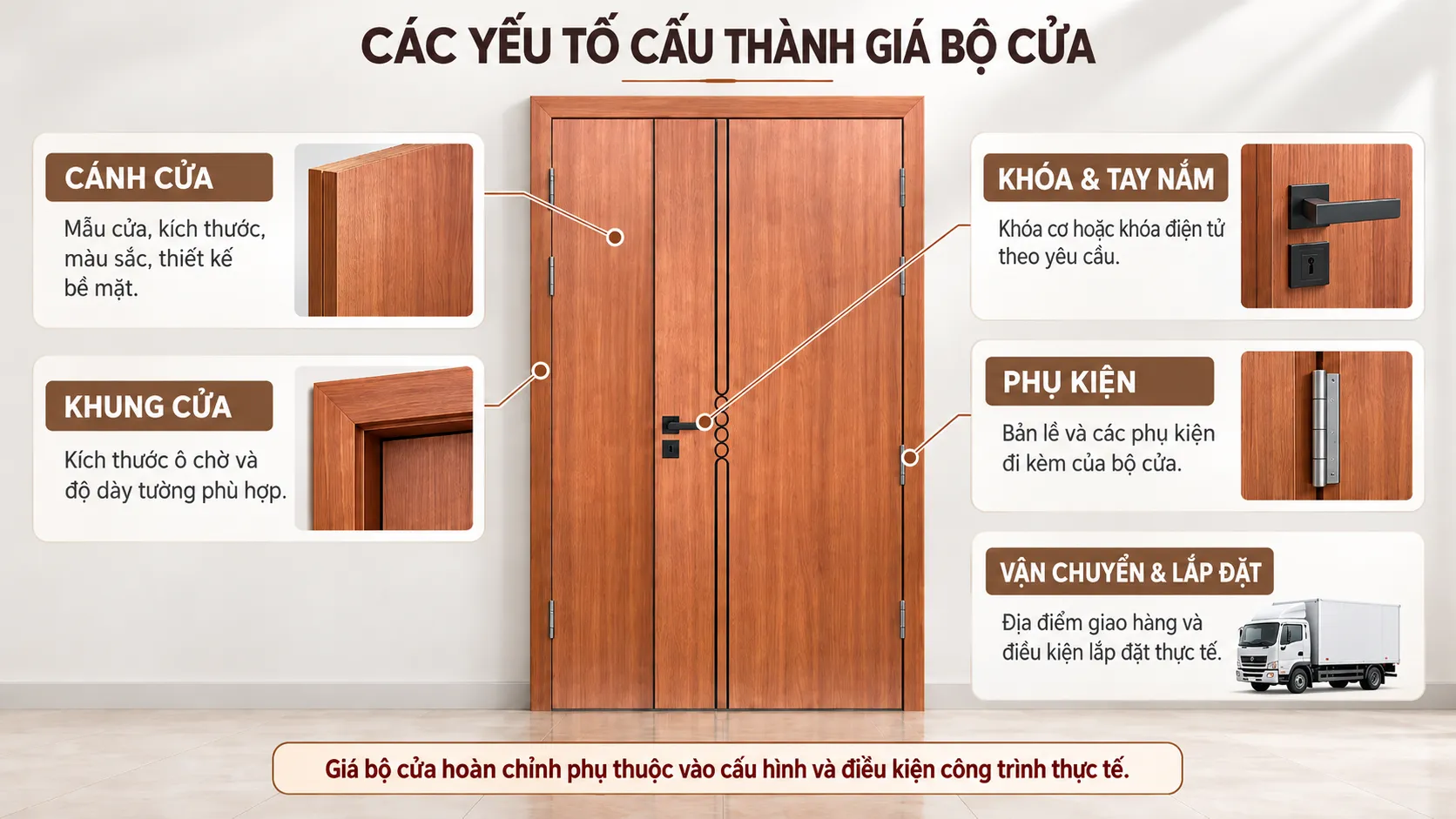 C&aacute;c yếu tố cấu th&agrave;nh gi&aacute; cửa MBC BR-523