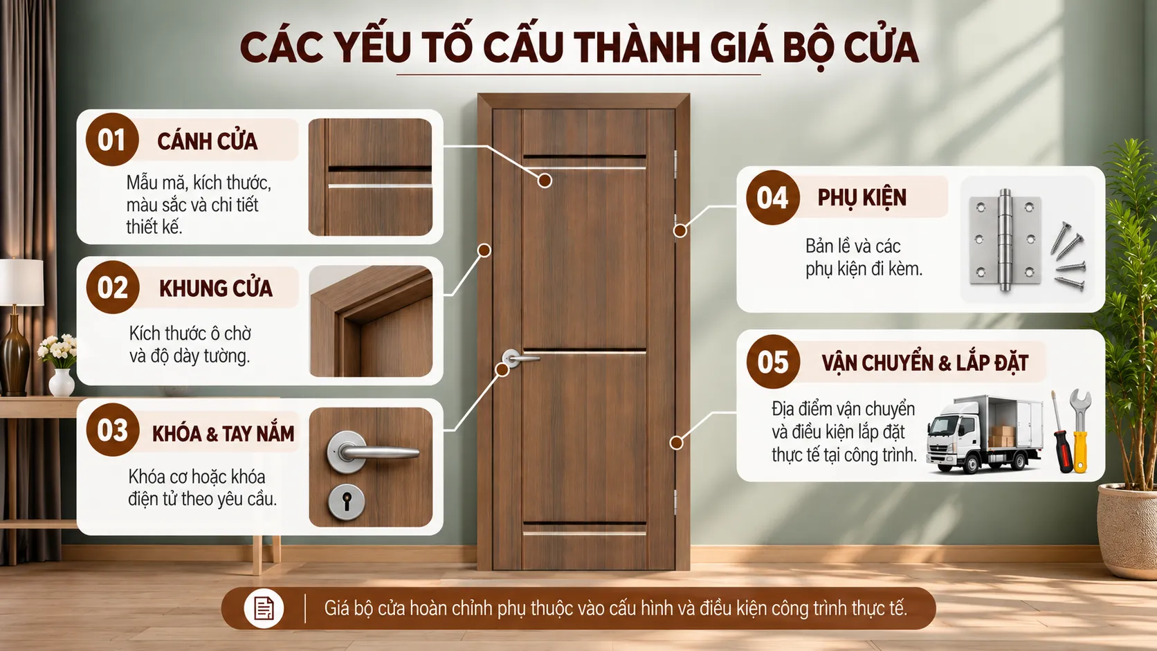 C&aacute;c yếu tố cấu th&agrave;nh gi&aacute; bộ cửa huỳnh BR-113
