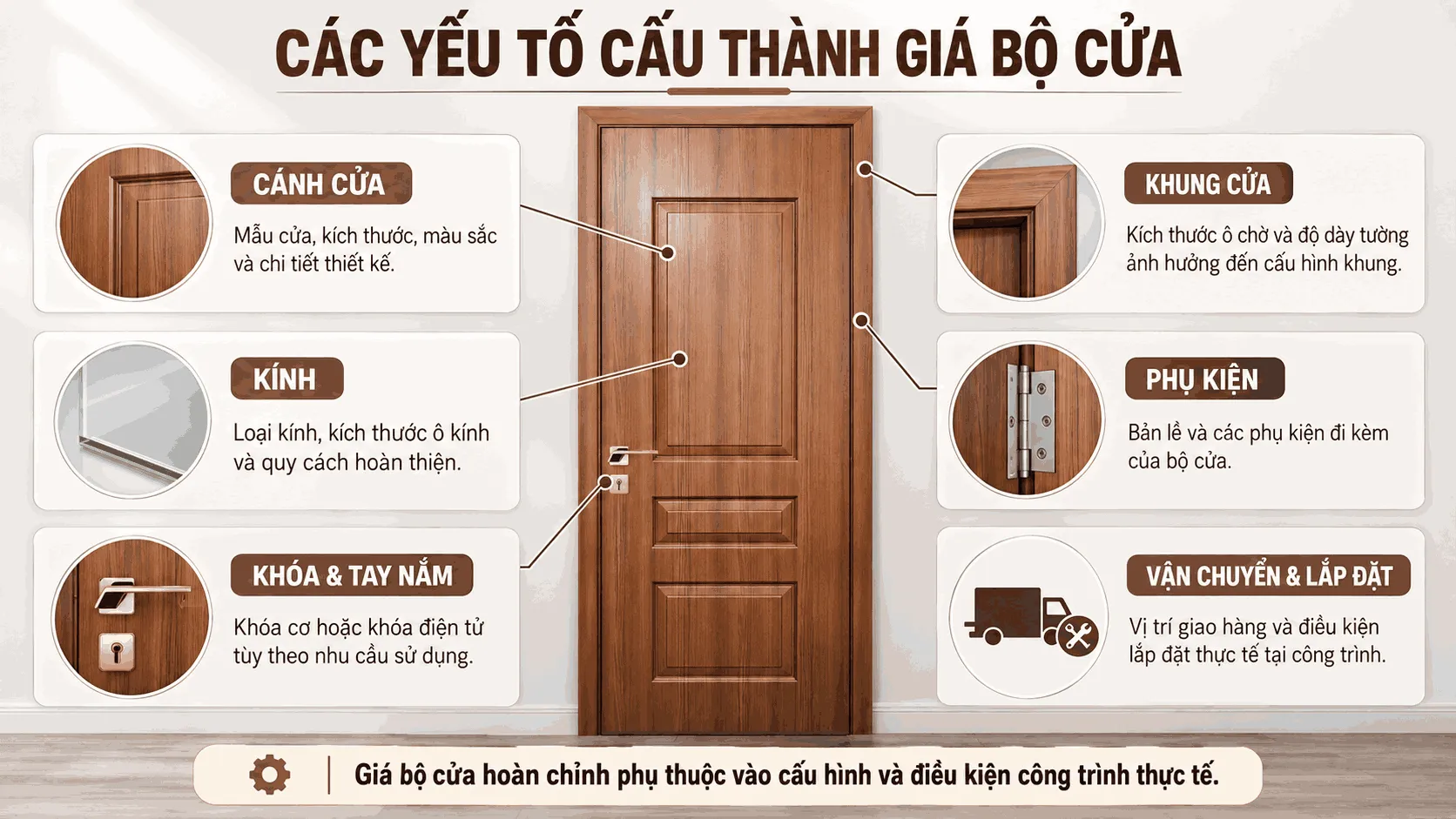 C&aacute;c yếu tố cấu th&agrave;nh gi&aacute; Cửa Huỳnh &acirc;m BR-702