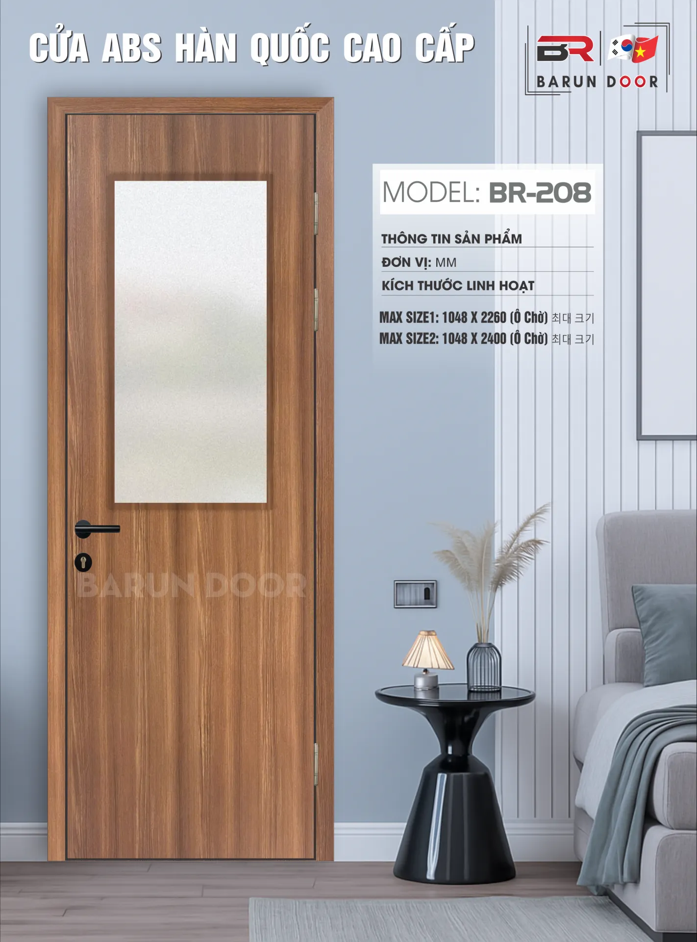 CỬA Ô KÍNH BR-208