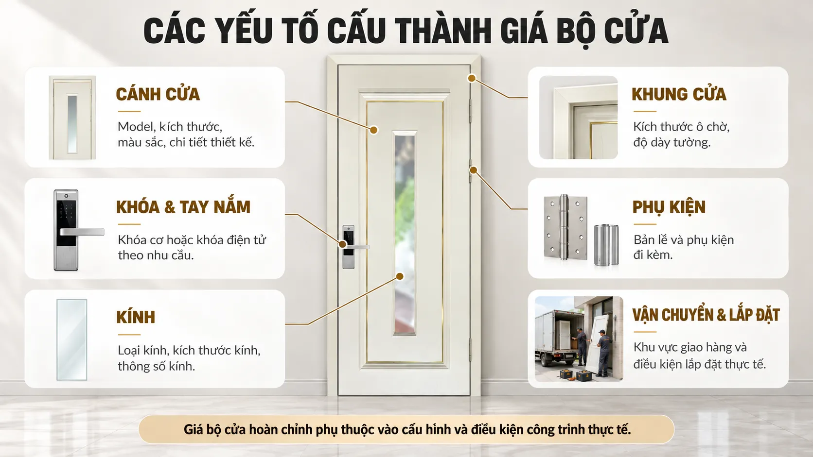 Cửa &ocirc; k&iacute;nh BR-211 v&agrave; c&aacute;c yếu tố cấu th&agrave;nh gi&aacute; bộ cửa