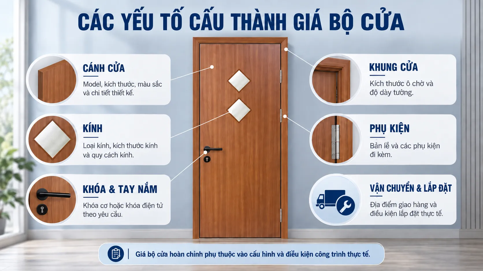 Cửa &ocirc; k&iacute;nh BR-213 v&agrave; c&aacute;c yếu tố cấu th&agrave;nh gi&aacute; bộ cửa
