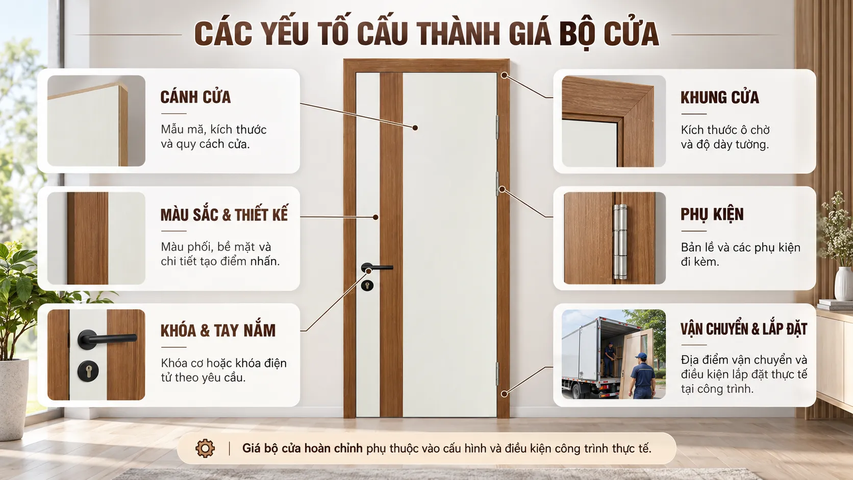 C&aacute;c yếu tố cấu th&agrave;nh gi&aacute; cửa phối m&agrave;u BR-803