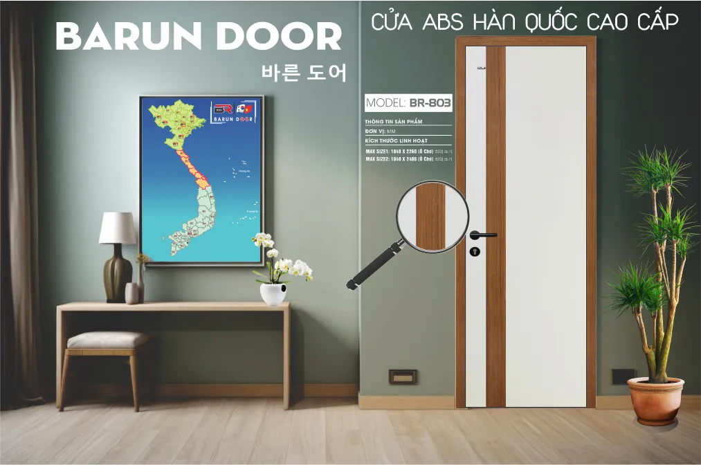Cửa phối m&agrave;u BR-803 Barun Door