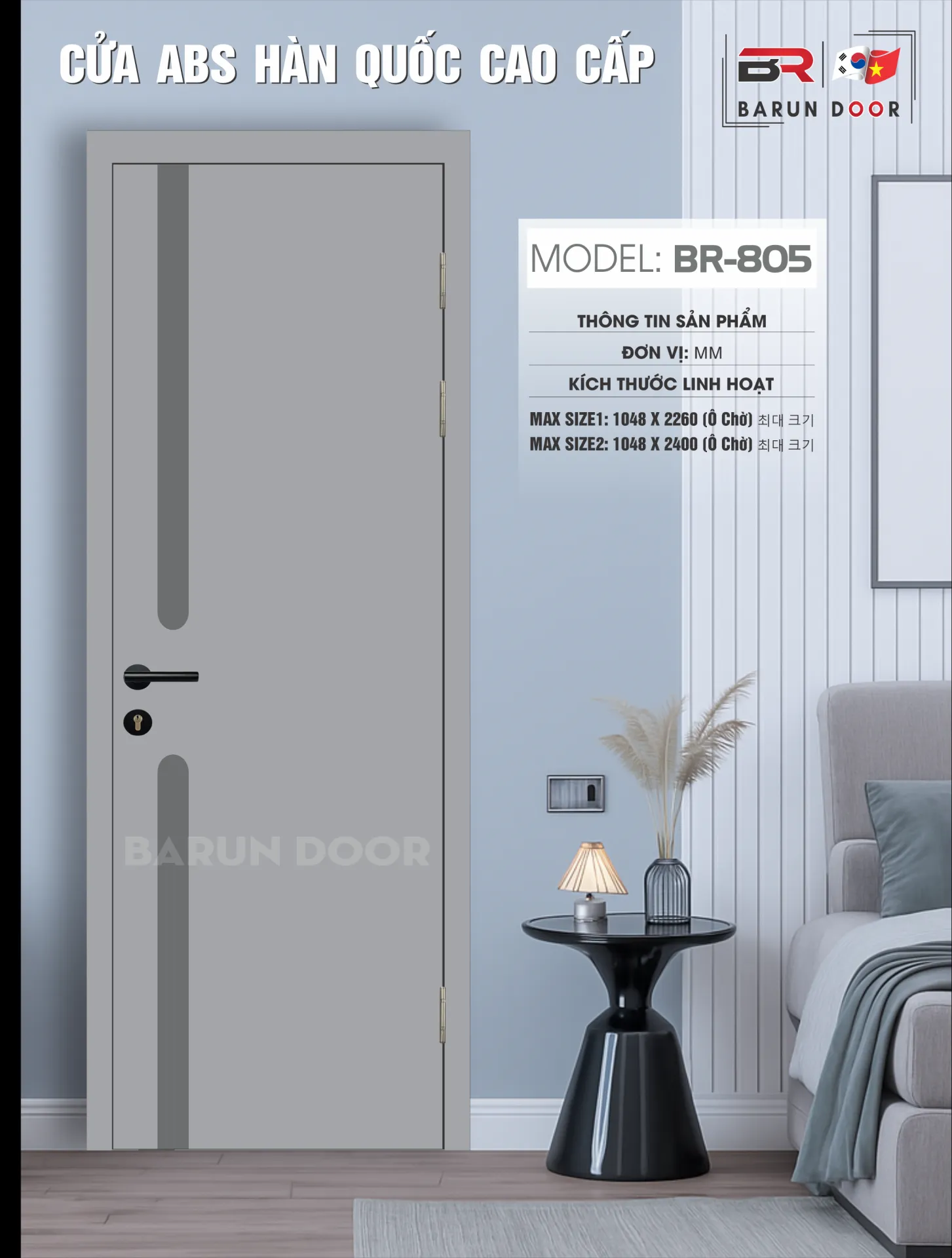 CỬA PHỐI MÀU BR-805