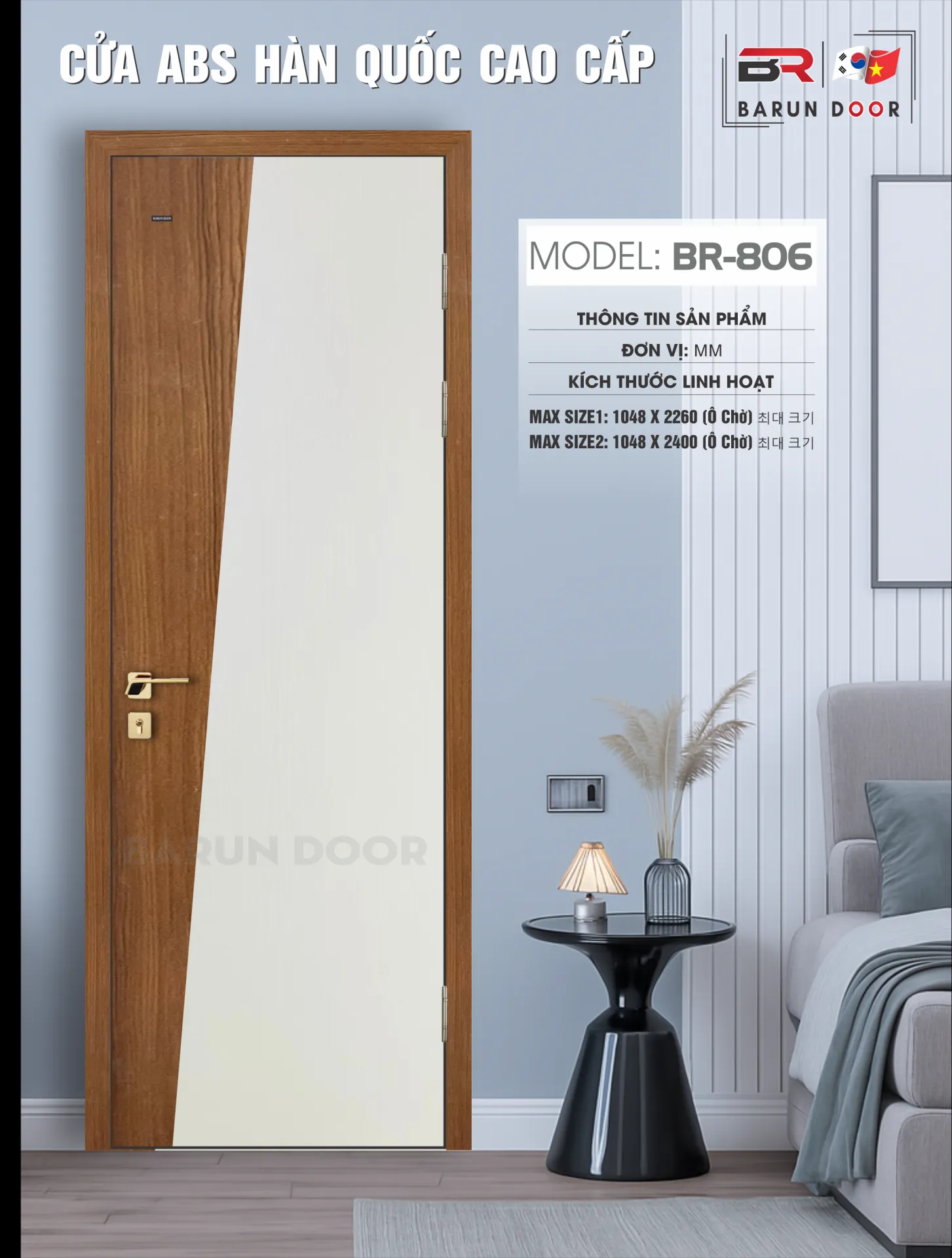 CỬA PHỐI MÀU BR-806