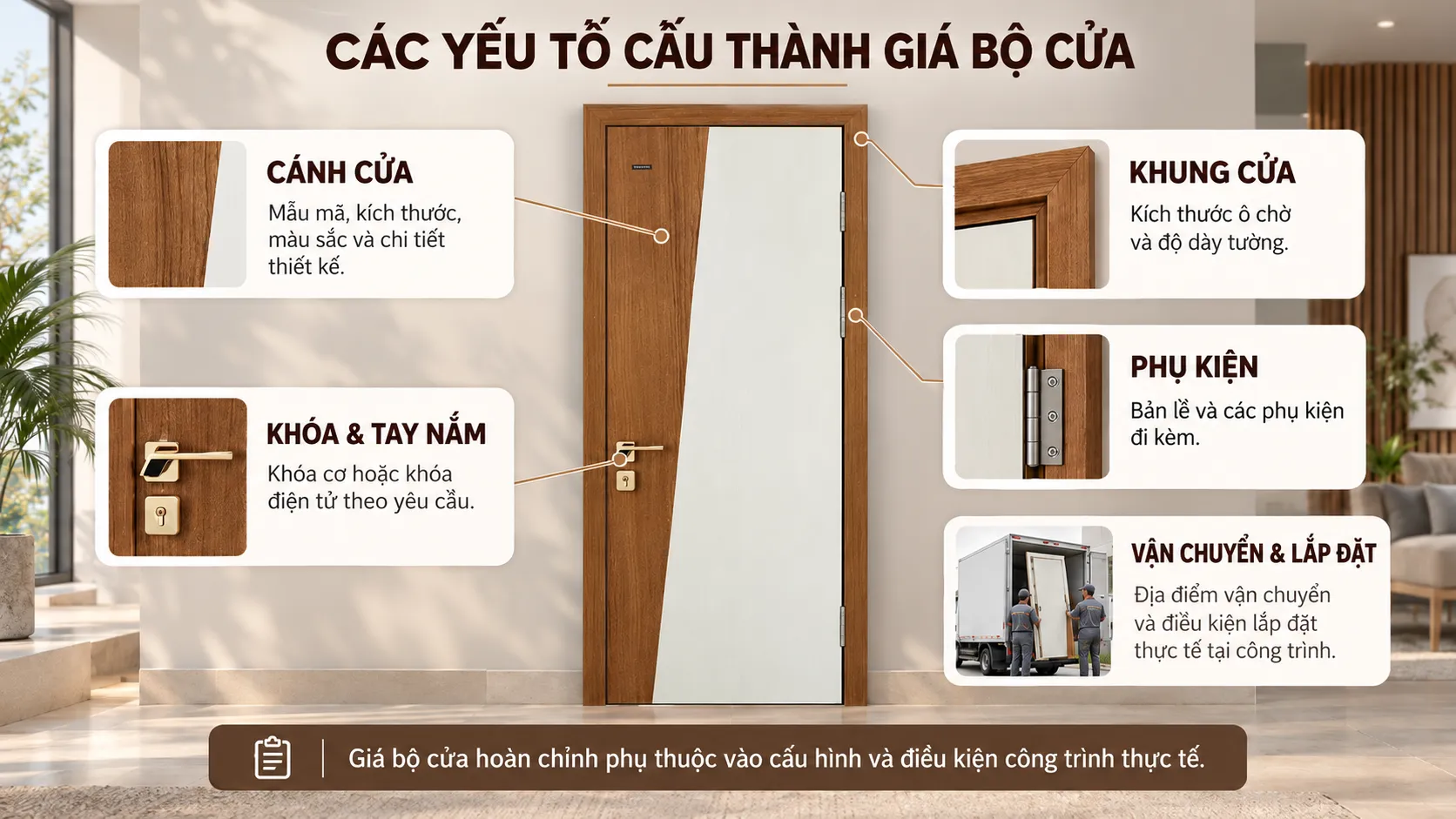 C&aacute;c yếu tố cấu th&agrave;nh gi&aacute; cửa phối m&agrave;u BR-806