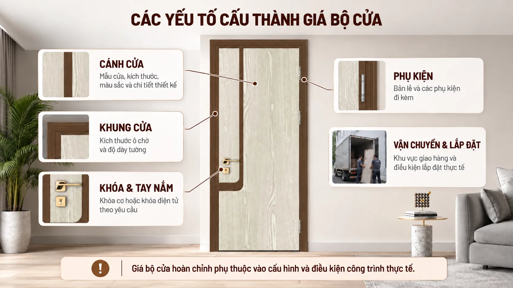 Cửa phối m&agrave;u BR-807 v&agrave; c&aacute;c yếu tố cấu th&agrave;nh gi&aacute; bộ cửa ho&agrave;n chỉnh