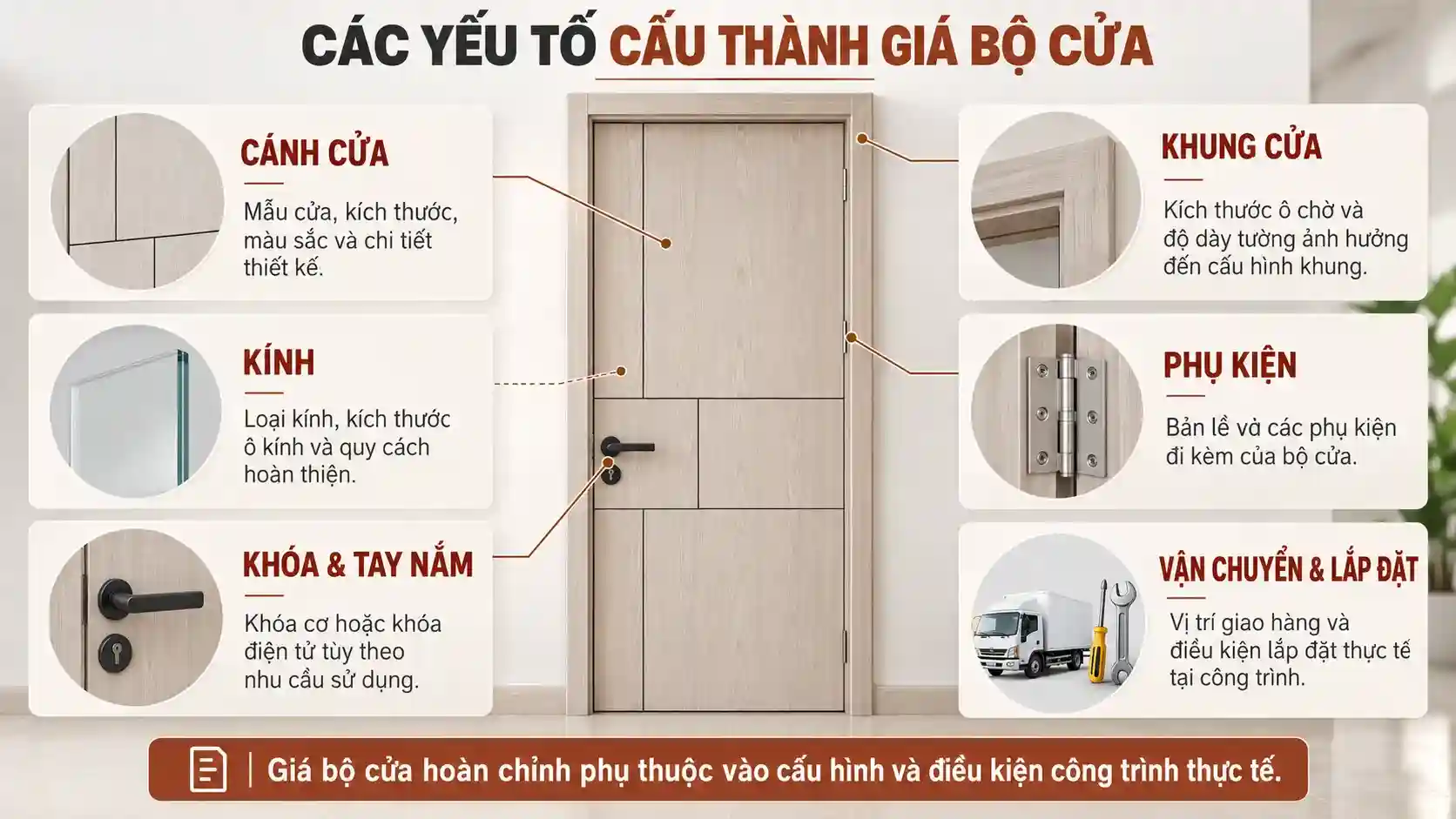 C&aacute;c yếu tố cấu th&agrave;nh gi&aacute; cửa thiết kế BR-505