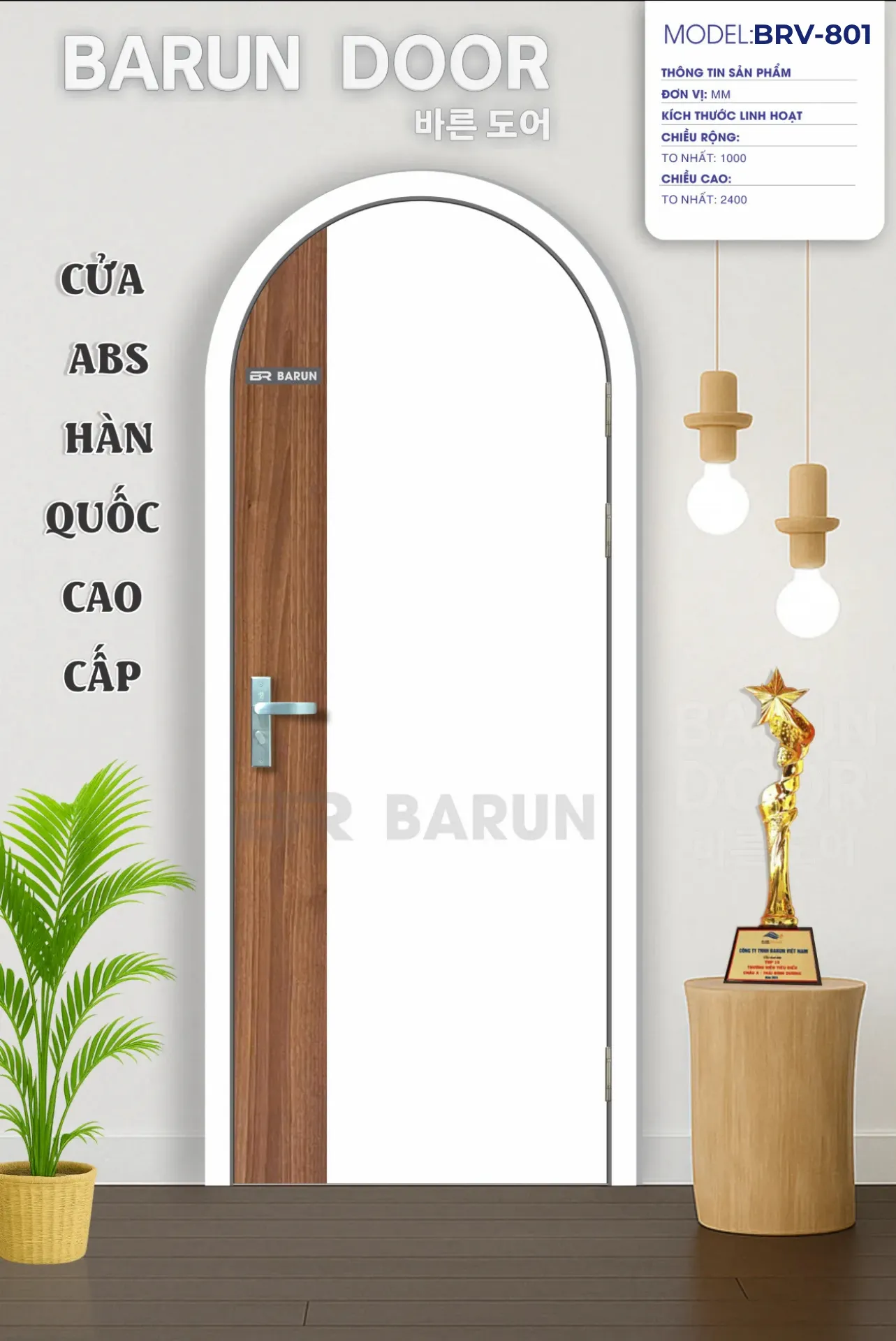 CỬA VÒM BRV-801