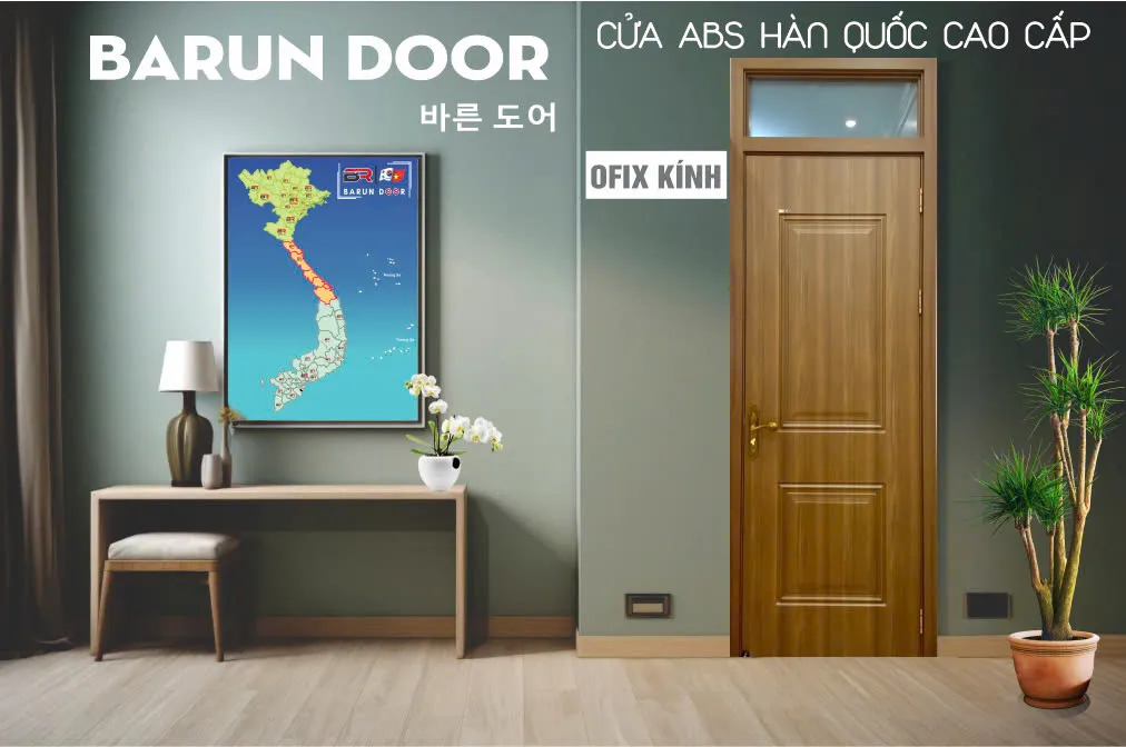 Cửa &ocirc; fix k&iacute;nh ABS trong kh&ocirc;ng gian nội thất