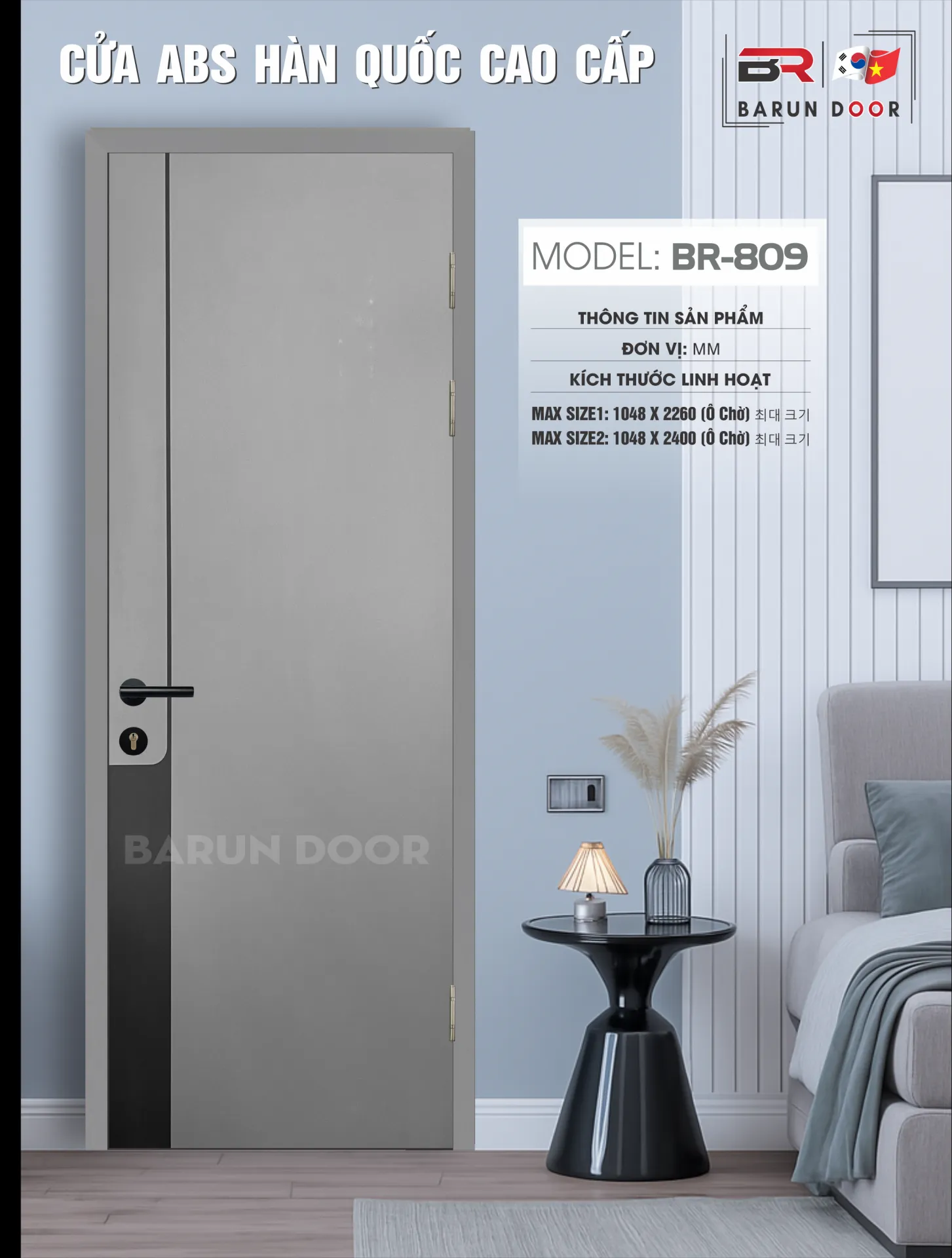 CỬA PHỐI MÀU BR-809