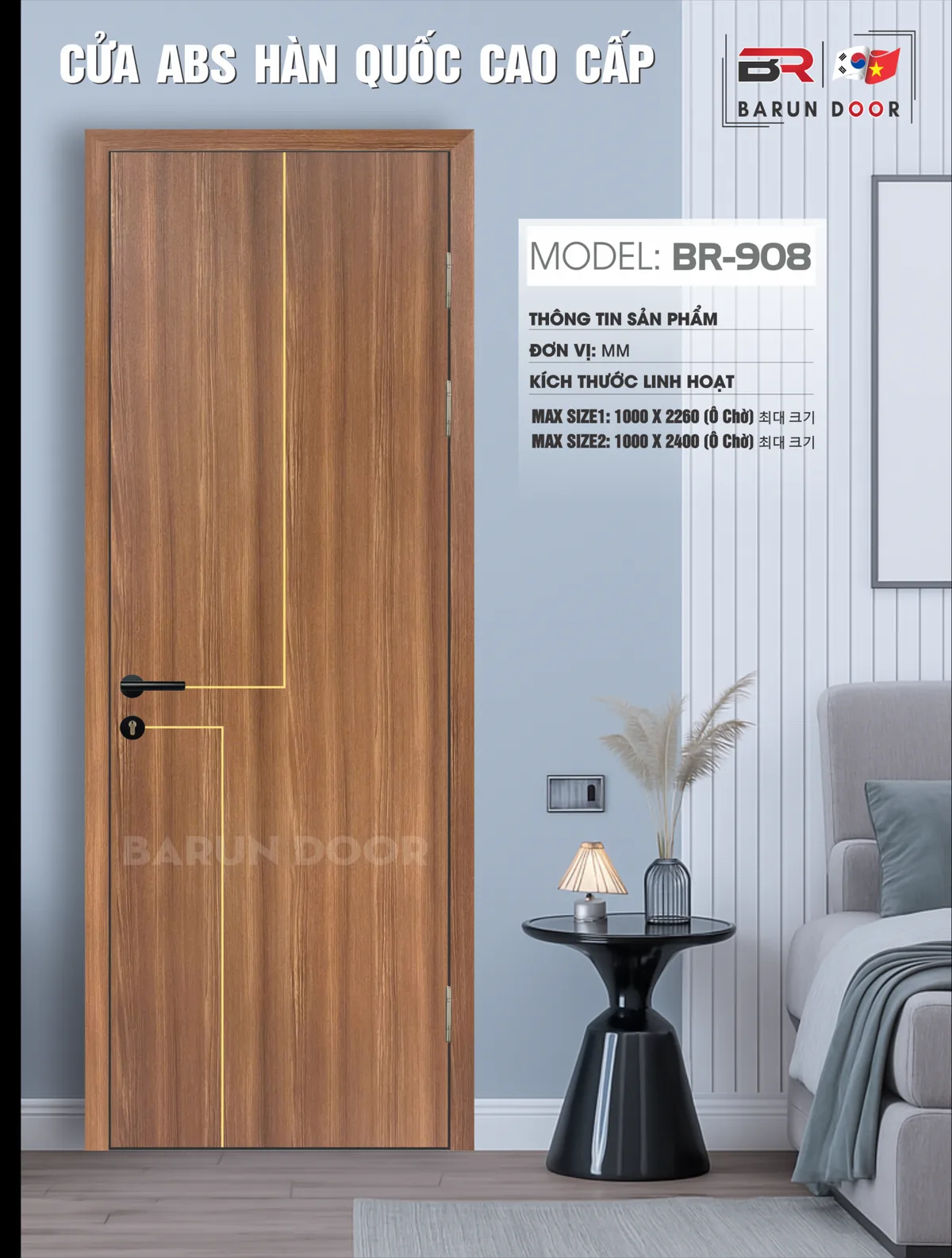 CỬA CHỈ NHÔM BR-908