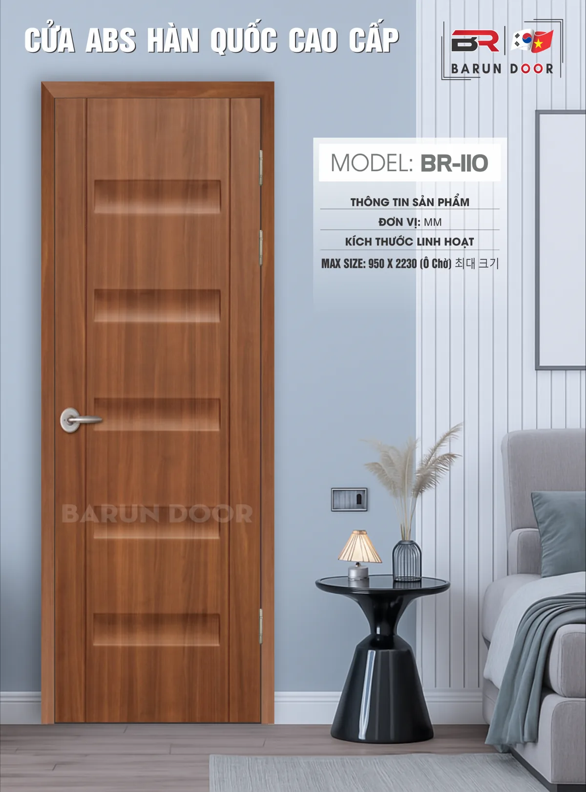 CỬA HUỲNH ÂM BR-110